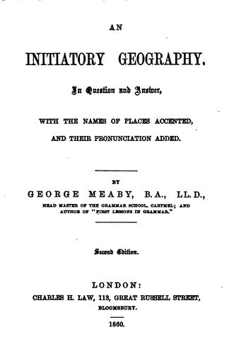 An initiatory geography, in question and answer