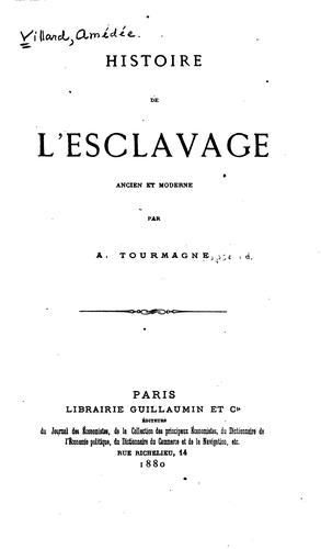 Histoire de l'esclavage, ancien et moderne