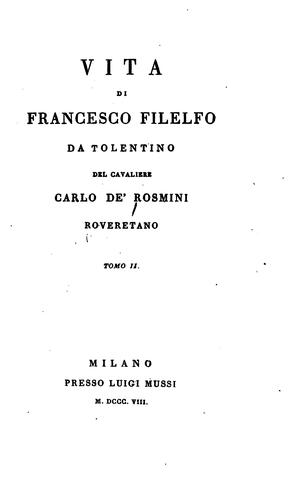 Vita di Francesco Filelfo