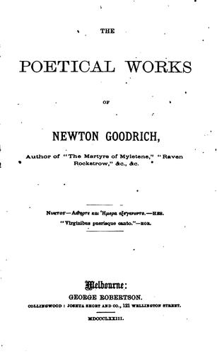 The Poetical Works of Newton Goodrich