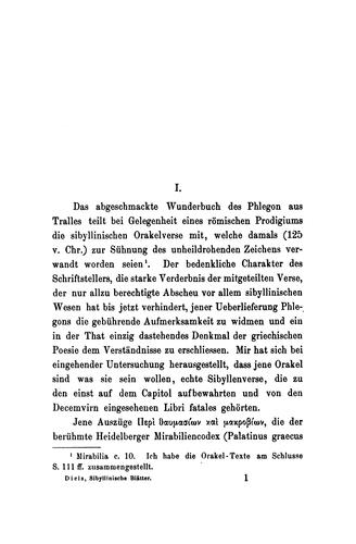 Sibyllinische Blätter