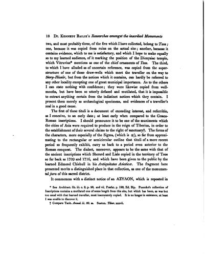 Memoir of Researches Amongst the Inscribed Monuments of the Graeco-Roman Era, in Certain Ancient ...