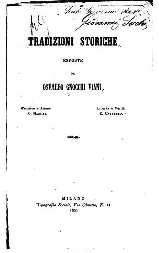 Tradizioni storiche