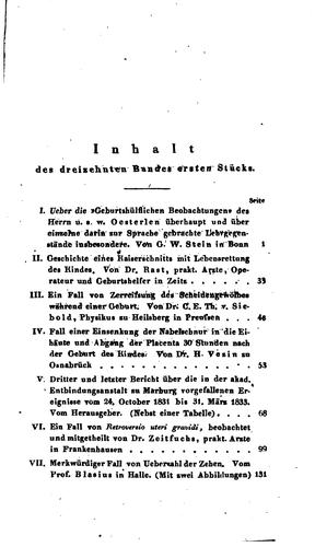 Journal für Geburtshülfe, Frauenzimmer- und Kinderkrankheiten