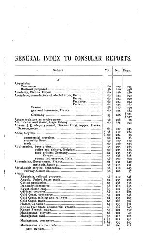 Monthly Consular and Trade Reports