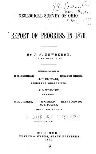 Annual Report on the Geoglogical Survey of Ohio