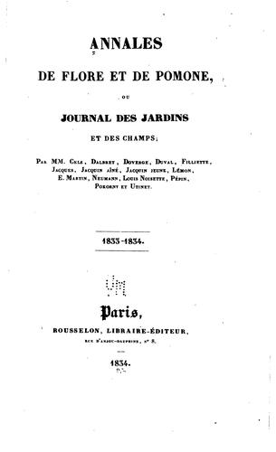 Annales de flore et de pomone: ou journal des jardins et des champs