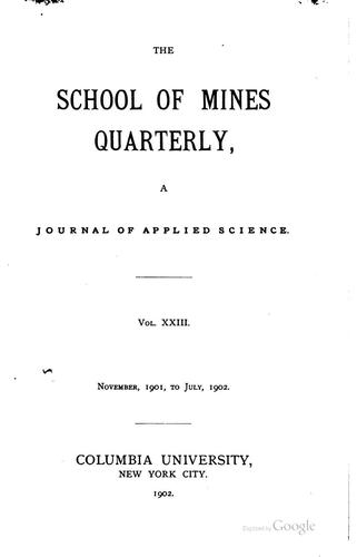 The School of Mines Quarterly