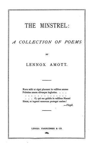 The Minstrel: A Collection of Poems