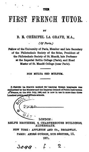 The first French tutor