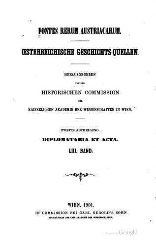 Fontes rerum Austriacarum