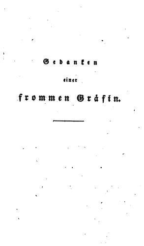 Gedanken einer frommen Gräfin