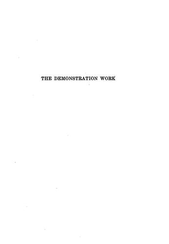 The Demonstration Work: Dr. Seaman A. Knapp's Contribution to Civilization