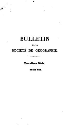 Bulletin de la Société de géographie