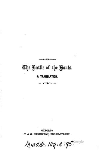 The Battle of the Boats: A Translation [of a Newly Discovered Greek Play.