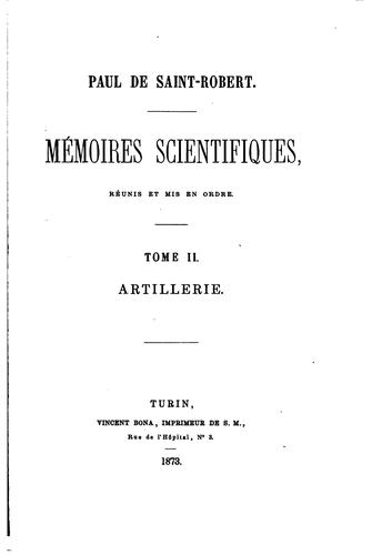 Mémoires scientifiques: réunis et mis en ordre