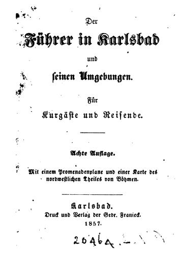 Der Führer in Karlsbad und seinen Umgebungen