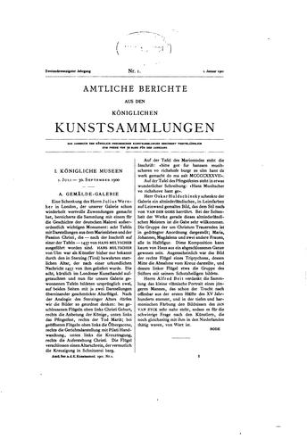Jahrbuch der königlich preussischen Kunstsammlungen