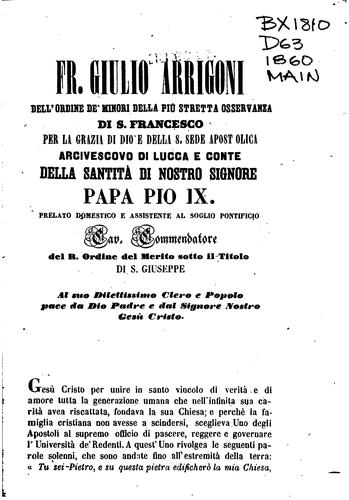 Documenti storici cotemporanei risguardanti la Chiesa e il papato