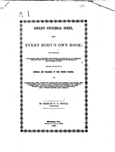 Gould's Universal Index, and Everybody's Own Book