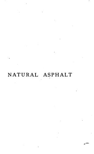 Twenty Years ̓practical Experience of Natural Asphalt and Mineral Bitumen