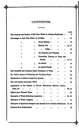 The softening and purification of water on an improved system