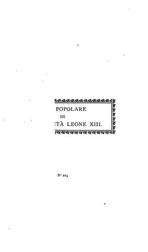 Vita popolare di Sua Santità Leone XIII.