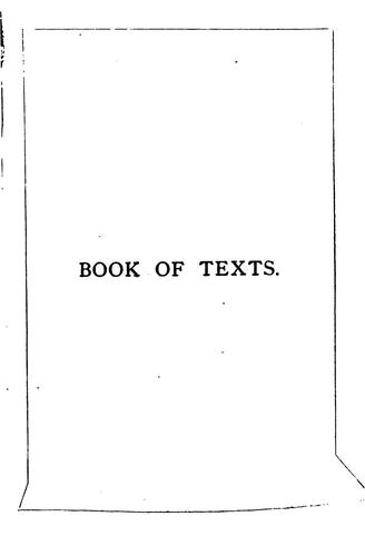 Book of texts, arranged by Mary, viscountess Hood