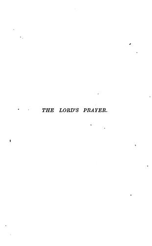 The Lord's prayer, sermons
