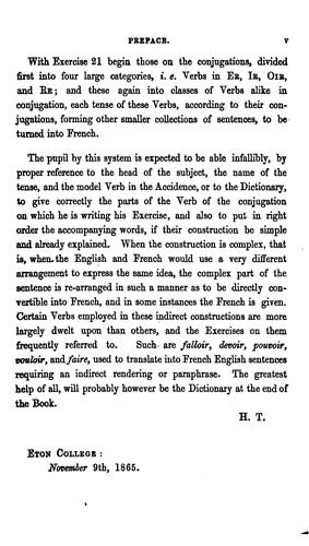 The Eton French accidence and first French exercise book