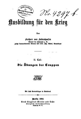Ausbildung für den Krieg