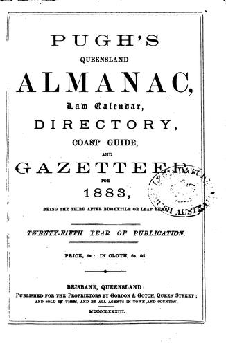 Pugh's Queensland Almanac, Law Calendar, Directory, and Coast Guide