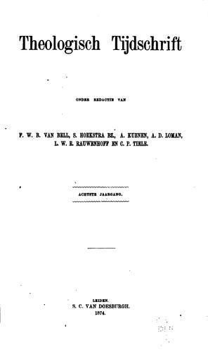 Theologisch tijdschrift [microform]