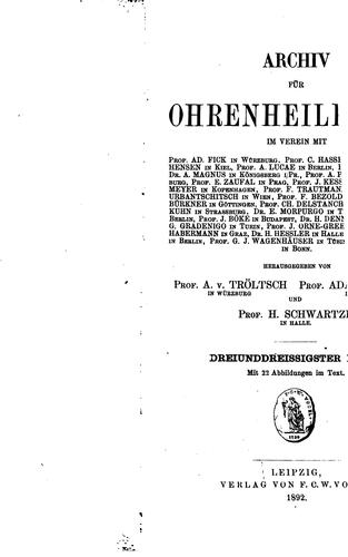 Archiv fuer ohrenheilkunde