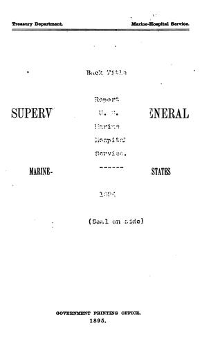 Annual report of the Surgeon General of the Public Health Service of the United States for the ...