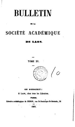 Bulletin de la Société Académique de Laon