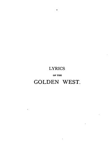 Lyrics of the Golden West