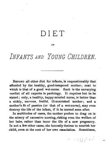 Diet of Infants and Young Children