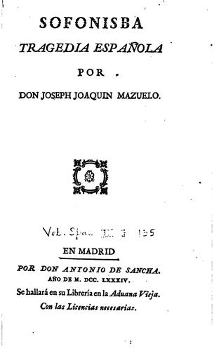 Sofonisba: Tragedia española