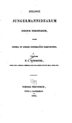 Sylloge Jungermannidearum Europae indigenarum earum genera et species ...
