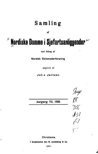 Samling af nordiske domme i sjøfartsanliggender