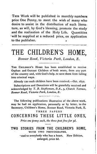 Pioneer experiences in the holy life, ed. by T.B. Stephenson
