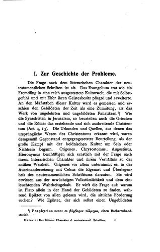 Der litterarische Charakter der neutestamentlichen Schriften