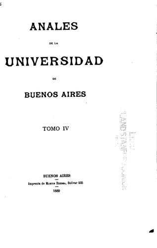 Anales de la Universidad de Buenos Aires