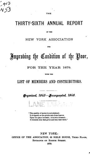 Annual report of the New York Association for Improving the Condition of the Poor. 1917