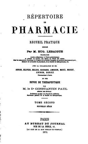Répertoire de pharmacie