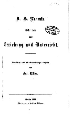 Pädagogische Bibliothek: Eine Sammlung der wichtigsten pädagogischen Schriften älterer und ...