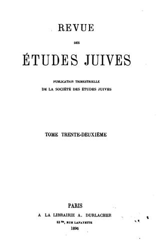 Revue des études juives