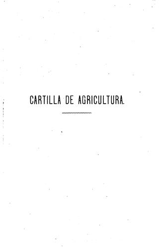 Cartilla de Agricultura