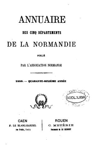 Annuaire des cinq départements de l'ancienne Normandie. An. 10-54, 56, 96